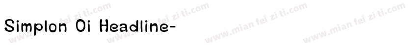 Simplon Oi Headline字体转换